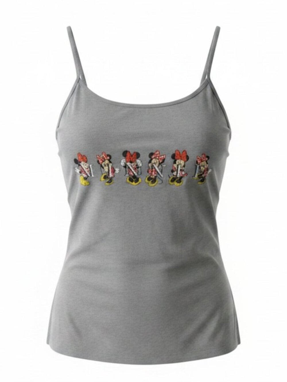 Disney Minnie Mouse Gray Cami Tank Top Women’s Size 12 Sleeveless